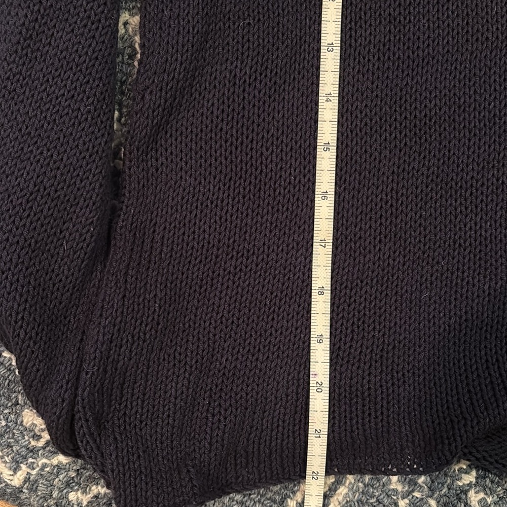 Wooden Ships Blue and White V-Neck Beach Sweater S/M - Picture 3 of 5